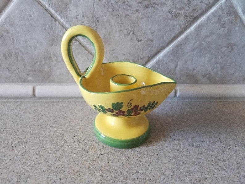 Made in Italy Candle Holder Deruta Pottery Ceramic Etsy Canada