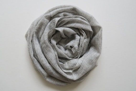 pale grey cashmere scarf