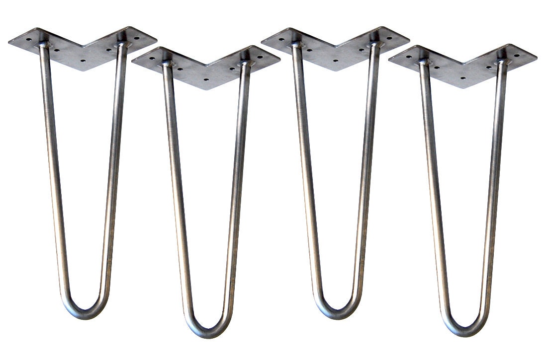 Haarnadel Tischbeine 30 cm 4 Set rohstahl | Etsy