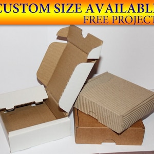 Lot de 10 pcs x boîtes kraft, enveloppe, emballage, boîte, boîte en carton ondulé, boîte à mailer, boîte en kraft naturel d’expédition