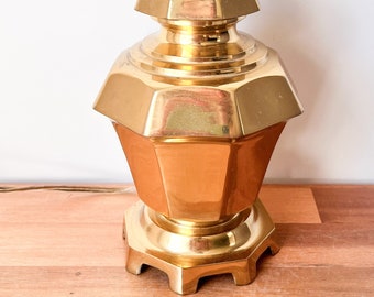 Small Vintage Berman Brass Table Lamp