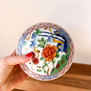 Vintage Porcelain Lidded Trinket Box. Colorful Japanese Porcelain Storage Box. Vintage Jewelry Dish. image 7