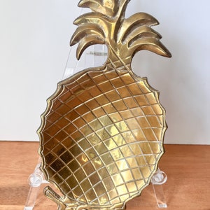 Brass Pineapple Trinket Dish. Vintage Brass Tray. Pineapple Ring Dish. image 7