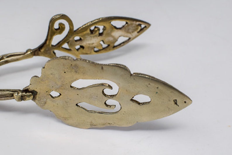 Pair of Silverplated Ornate Serving Tongs