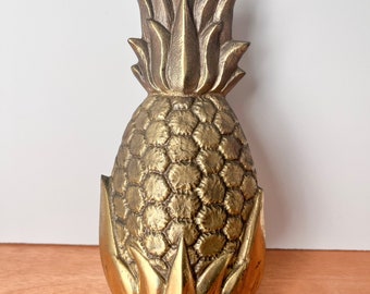 Heavy Brass Pineapple Door Knocker. Vintage Brass Hardware.