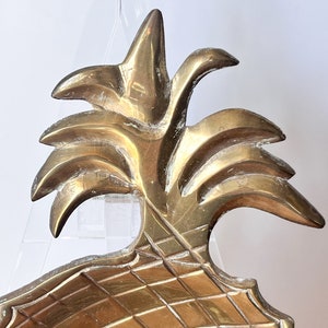 Brass Pineapple Trinket Dish. Vintage Brass Tray. Pineapple Ring Dish. image 3