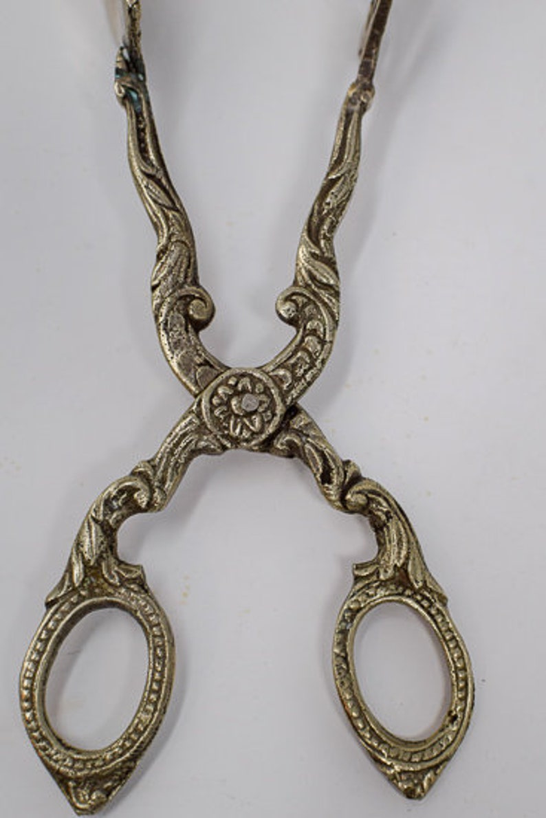 Pair of Silverplated Ornate Serving Tongs