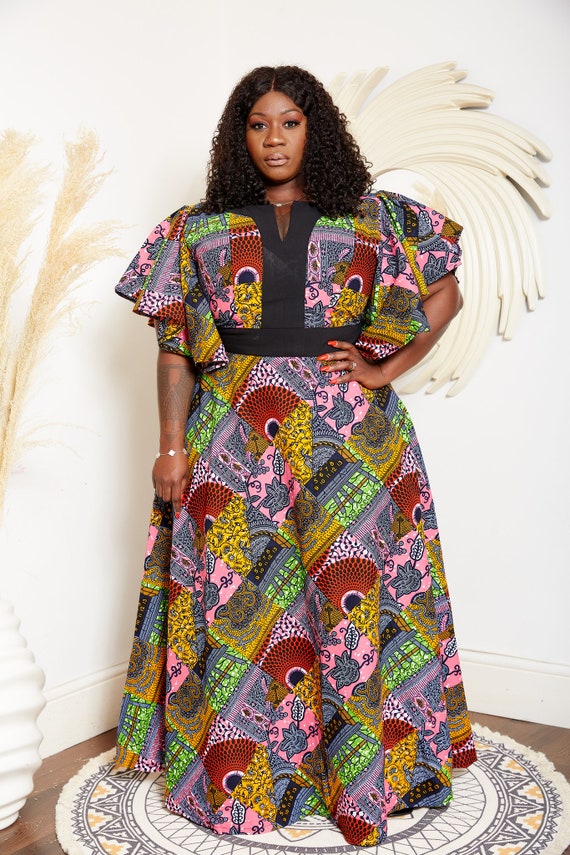 Ankara maxi wrap dress | African maxi dresses, African print dress ankara,  African fashion