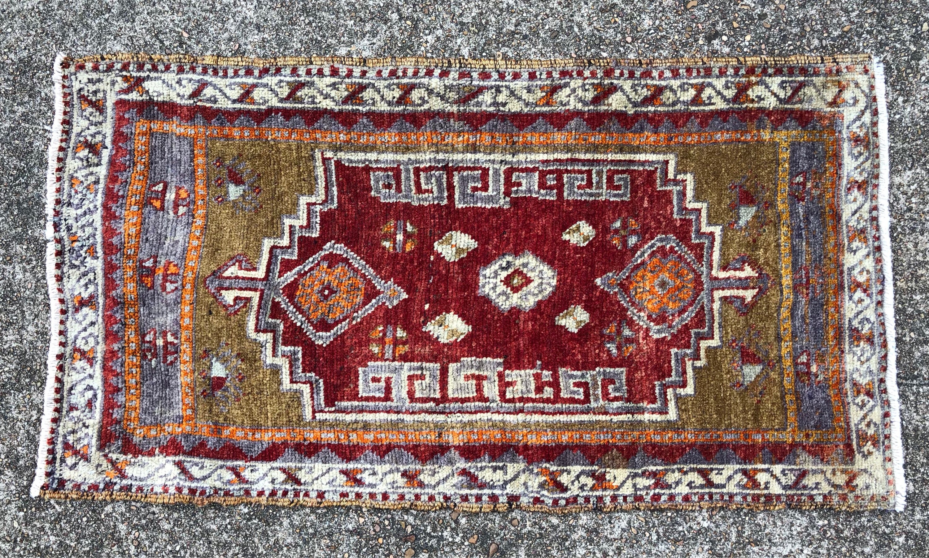 Turkish Vintage Small Rug 1 11 X 3 6 24 Fussboden Teppiche
