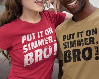 Put it on Simmer, Bro! - Grab our Cotton tee in various sizes & colors. Make a bold statement with premium cotton style. Elevate your vibe!