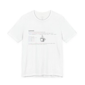 JavaScript Coder Coffee Tee, Unique Programmer Gift White