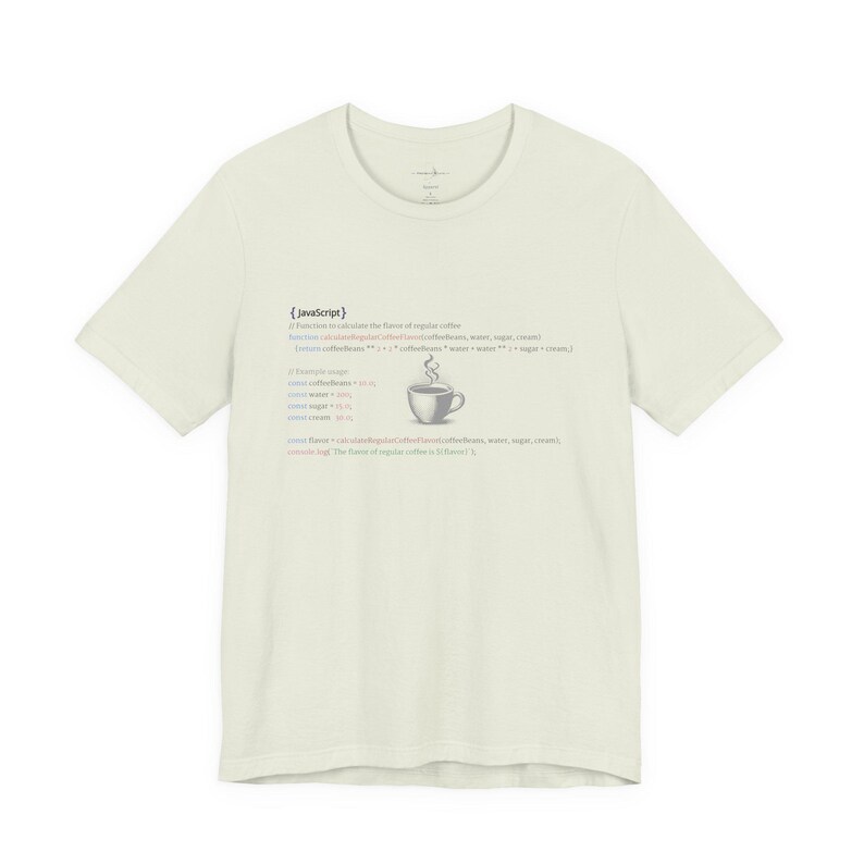 JavaScript Coder Coffee Tee, Unique Programmer Gift Citron