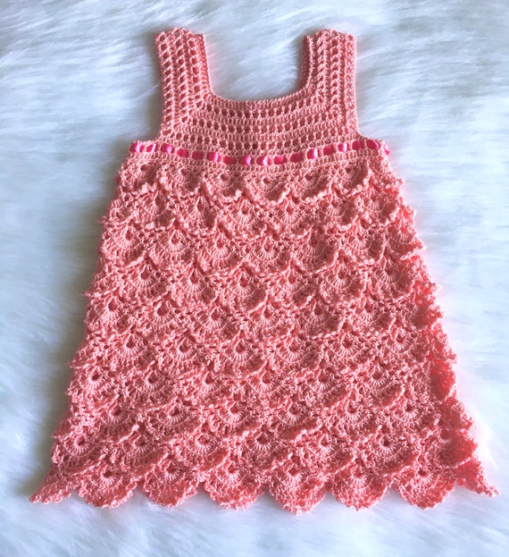 Baby Girl Size 0-3m 3m Knit Crochet Red White Christmas Dress