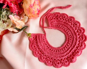 Crochet Vintage Style Baby Collar, Cotton