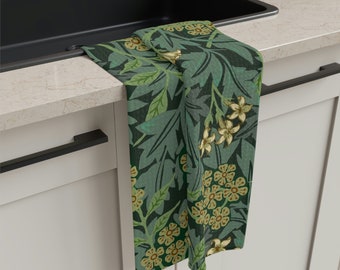 William Morris Soft Tea Towel, Art Nouveau Kitchen Decor