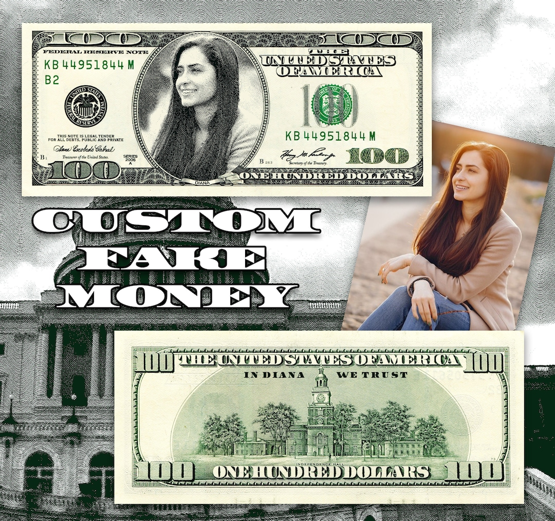 Personalized Dollar Bill Template Customized 100 Dollar Bill With Your