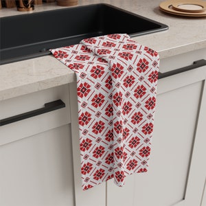 Ukrainian Soft Tea Towel - Traditional Ukrainian Kitchen Decor