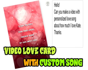 Video Love card with CUSTOM SONG