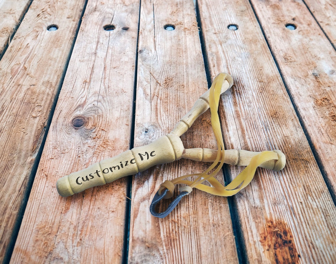 Primitive Wooden Slingshot for Kids Personalized Wood Etsy