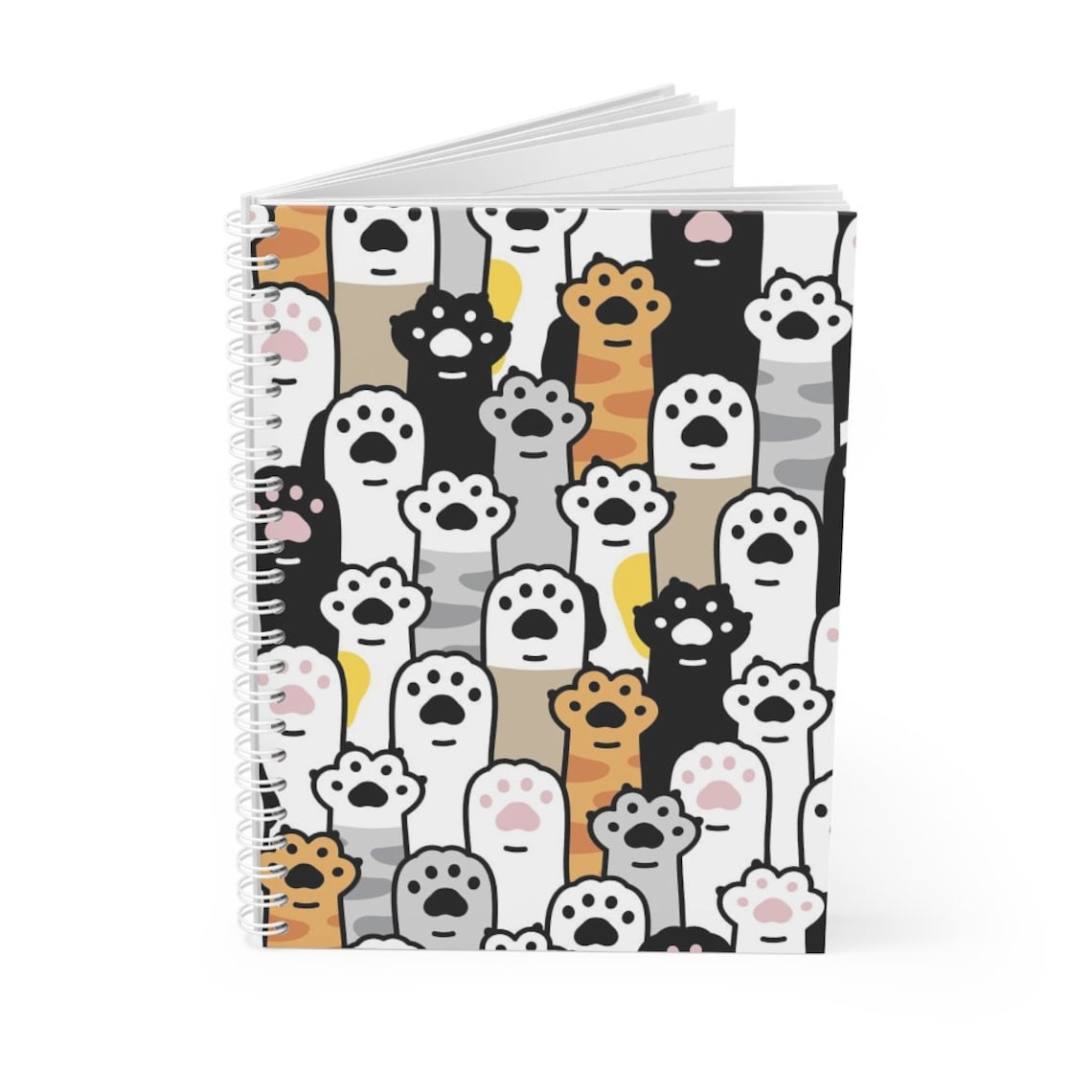 Cat Notebook Spiral Notebook Cute Notebook Stationery Etsy