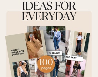 Digitale Datei für alltägliche Outfit-Ideen – 100 einfache Beispiele zur Inspiration, digitaler Download als PDF
