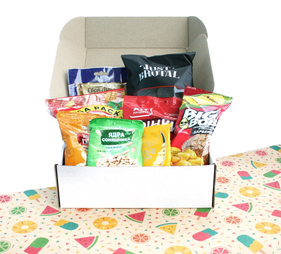 Snack gift box Mystery box for boyfriend savoury snack box Etsy