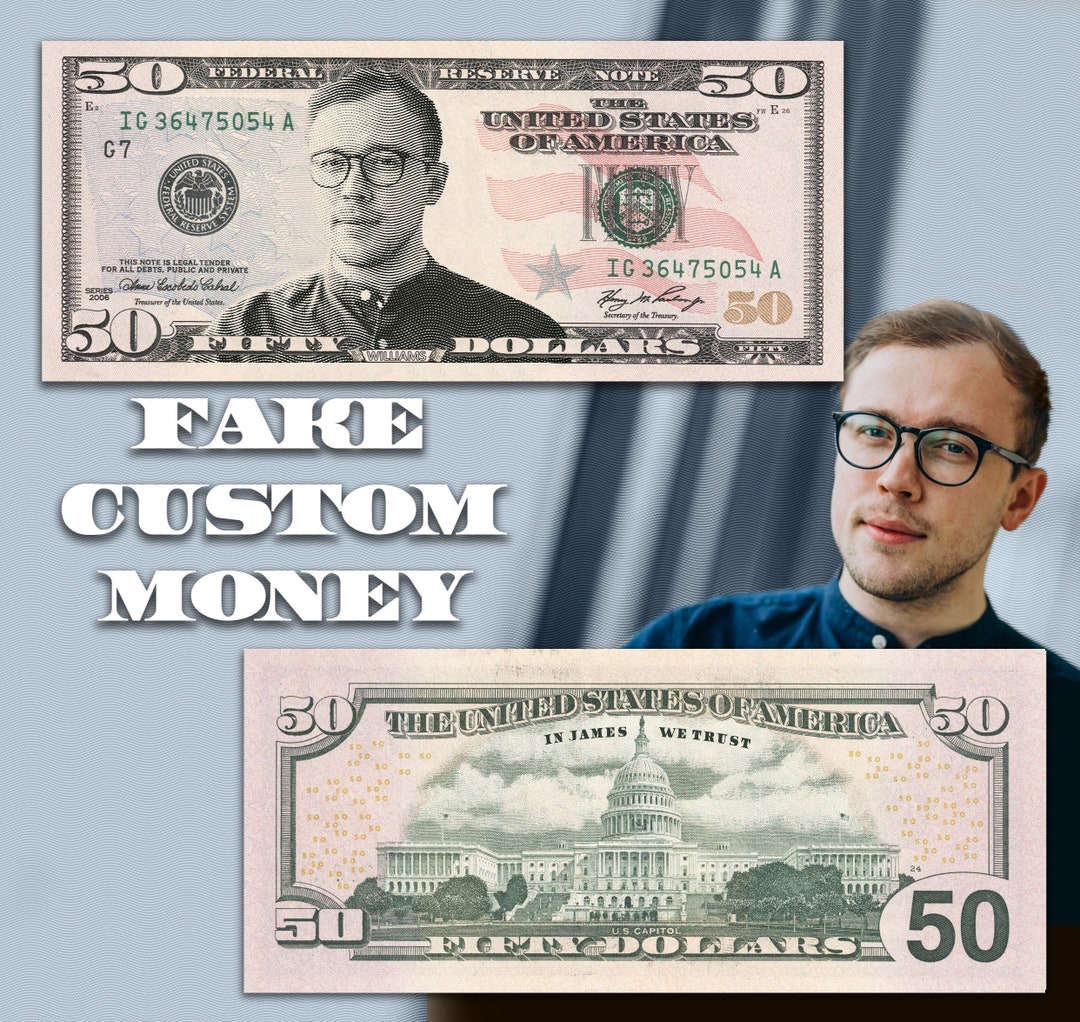 Personalized Dollar Bill Template Customized 50 Dollar Bill With Your Personalized Dollar Bill Template Customized 50 Dollar Bill With Your