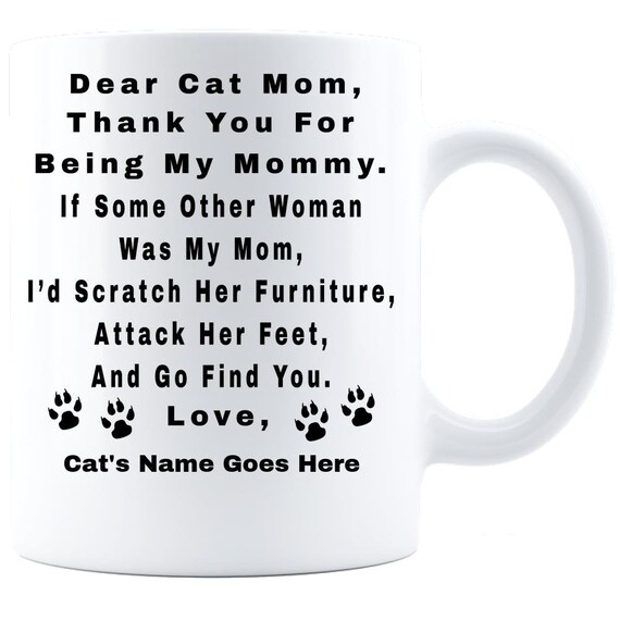 personalized cat mom mug