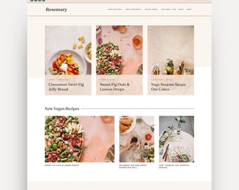 Rosemary WordPress Theme for Recipe & Food Bloggers, Wellness Bloggers, Blogs | Responsive Kadence Child Theme