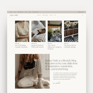 NUOVO tema WordPress per blogger di lifestyle, moda e viaggi / Parker / Tema figlio Kadence