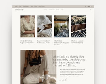 NEW WordPress Theme for Lifestyle, Fashion, and Travel Bloggers | Parker | Kadence Child Theme