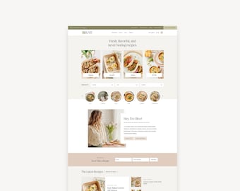 WordPress Theme for Food Blog | Kadence Child Theme | Olive Template | Recipe Blogger, Foodie