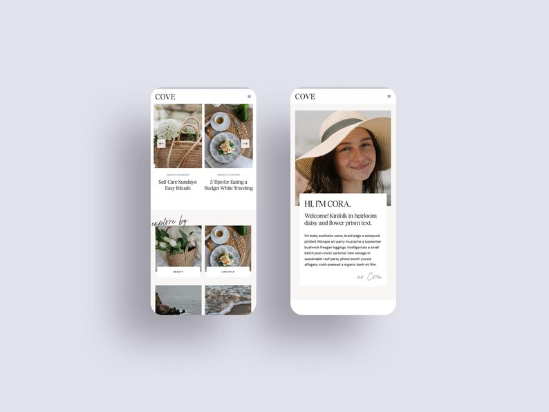Simple WordPress Blog Theme | Feminine, Minimalist Theme for Bloggers | Cove | Kadence Child Theme image 4