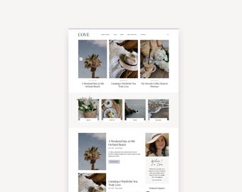 Simple WordPress Blog Theme | Feminine, Minimalist Theme for Bloggers | Cove | Kadence Child Theme