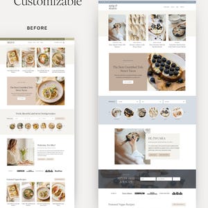 Olive WordPress theme for food bloggers mockup, showcasing a design customization example.