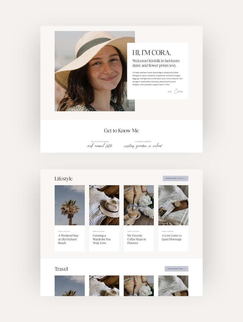 Simple WordPress Blog Theme | Feminine, Minimalist Theme for Bloggers | Cove | Kadence Child Theme image 5