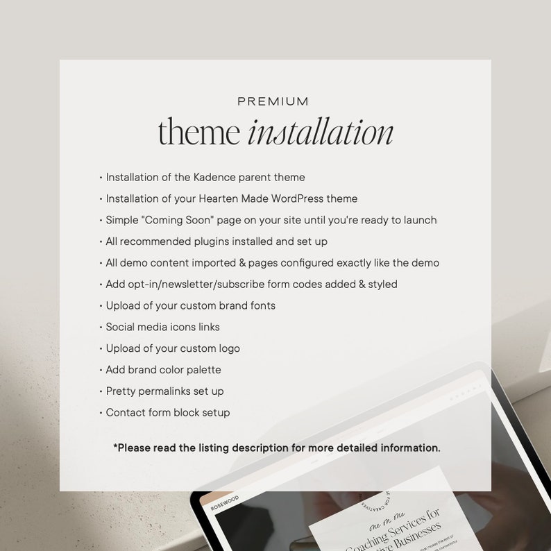 Premium WordPress Theme Installation Service image 2