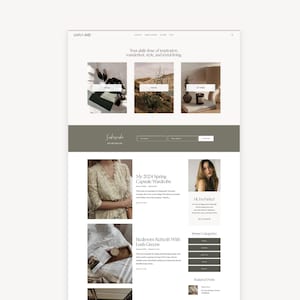 WordPress Theme for Lifestyle Blog | Parker | Kadence Child Theme for Bloggers | Clean, Neutral, Moody, Editorial Design