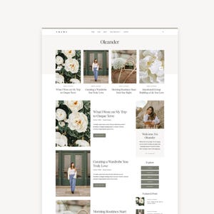 NIEUW Oleander WordPress-thema voor bloggers | Kindthema Kadans | Minimalistisch, eenvoudig blogthema