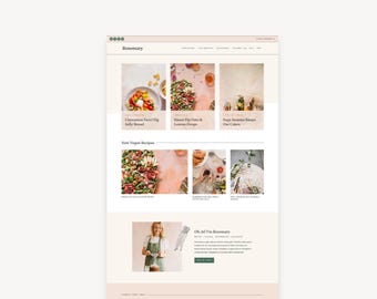 WordPress Theme for Food Blog | Kadence Child Theme | Rosemary