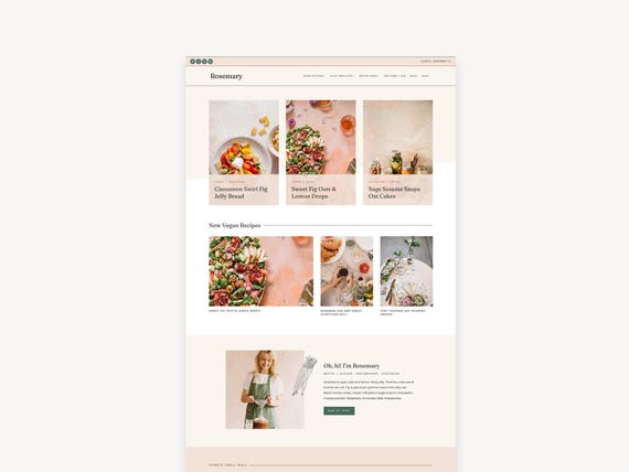WordPress Theme for Food Blog | Kadence Child Theme | Rosemary