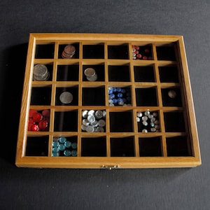 Small Shadow Box Tray/Jewelry Display/Miniature Trinket Tray/Small Crystal Display/Organizing Tray/Jewelry Storage/Miniature Display