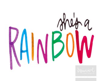 She/'s a Rainbow inspired music art print