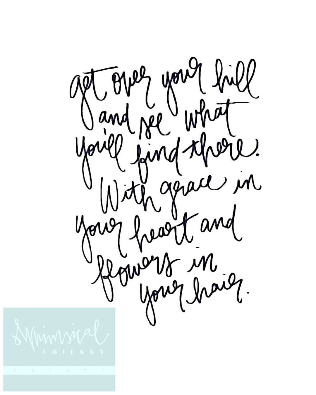 Mumford and Sons Printable Lyrics 'get Over Your Hill and See What You ...