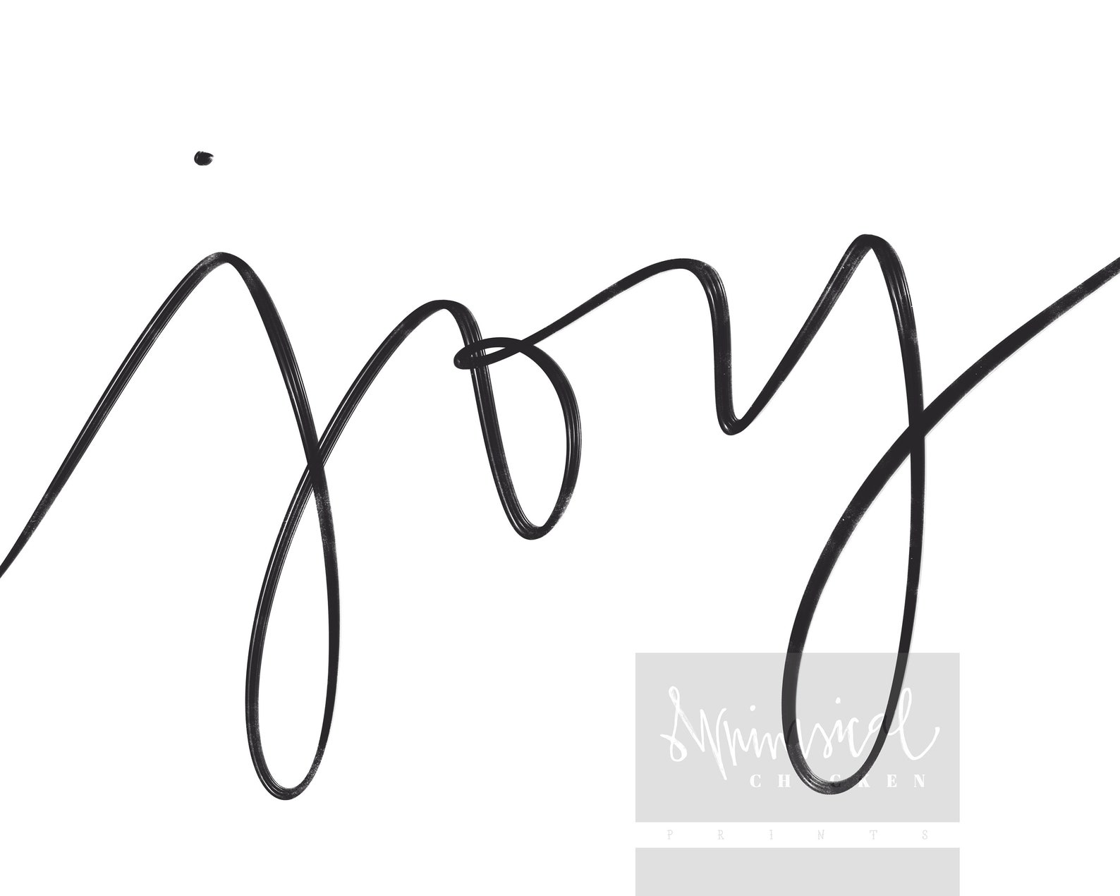 Joy Cursive Handwritten Wall Art Simple Home Decor Etsy