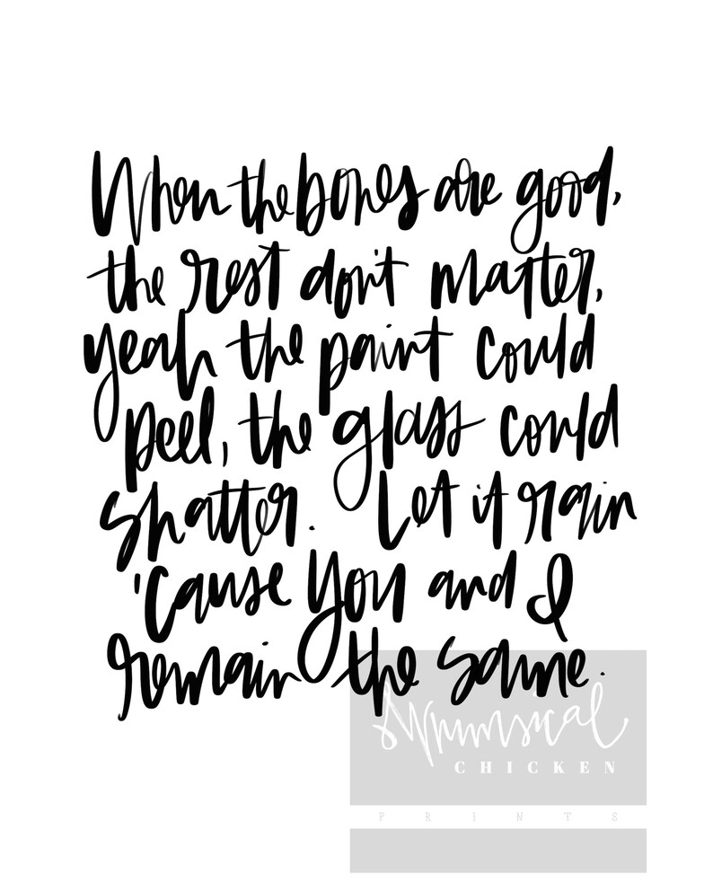 Maren Morris The Bones lyrics Wedding | Etsy