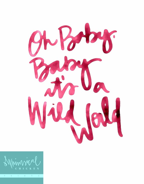 Oh Baby Baby It S A Wild World Cat Stevens Lyrics Etsy