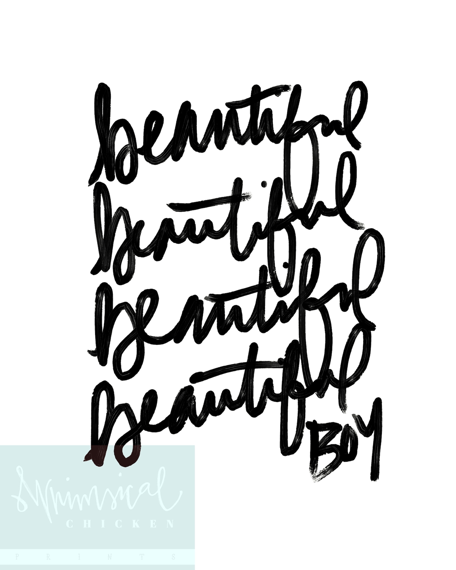 Beautiful Boy Handlettered John Lennon Song Lyrics Etsy