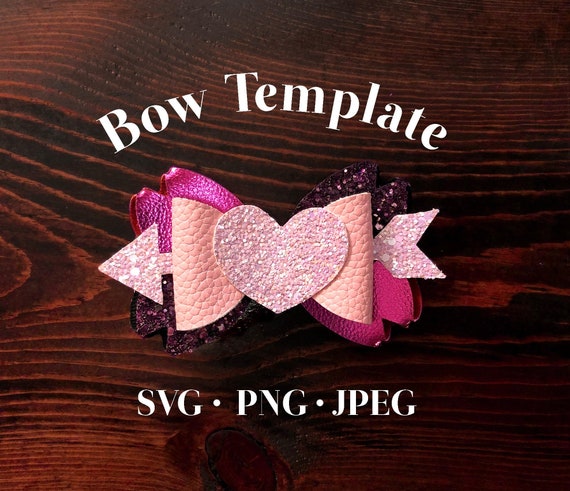 Download Criss Cross Valentine Heart Bow Template Digital File Svg Bow Etsy