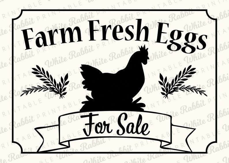 Farm Fresh Eggs For Sale Digital File svg eps png jpeg Etsy
